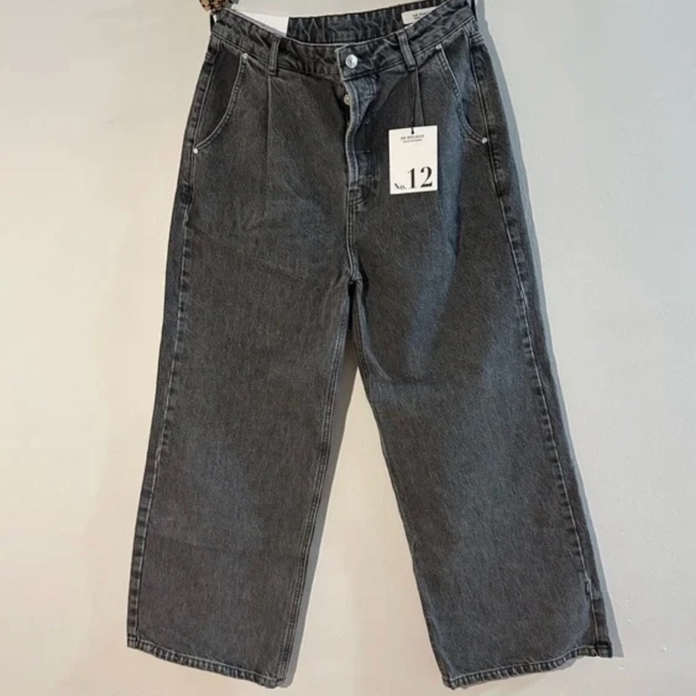 Dé Rococo Gray Wide-Leg Jeans